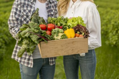 close-up-couple-with-vegetables-basket